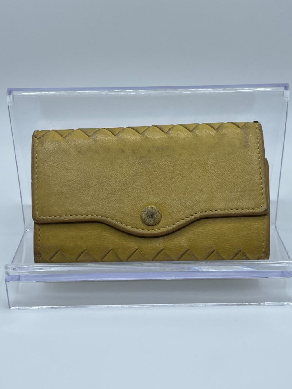 Bottega Veneta Intrecciato Pale Yellow 6-Key Case